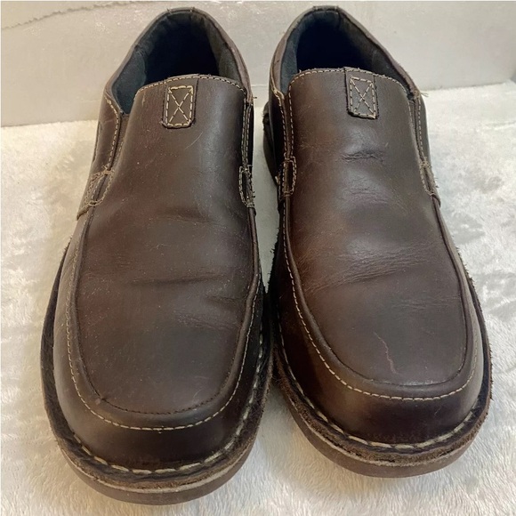 Clarks Men's Doby Double Gore Slip-On Loafer Dark Brown Size 10M - Picture 2 of 16
